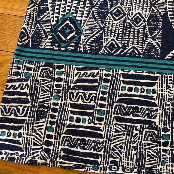 Maxi skirt! Tribal pattern blue and green wide waist - Picture 2 of 8